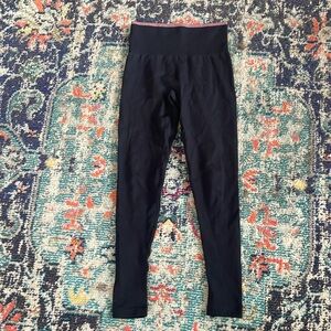 Outdoor Voices 7/8 SeamlessRib Ribbed Black Leggings Size XS